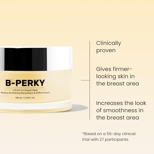MA?LYS B-PERKY Lift & Firm Breast Mask - Leave-On Firming Cream for Breast Area - Smoothing Chest Treatment with Hydrating Jojoba Oil and Skin Tightening Kigelia Africana (3.38 Fl Oz)