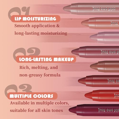 2Pcs Mauve & Wine Plum Hydrating Cream Lipsticks Lip Crayon for Women, Moisturing Lipstick Longwear Lip Liner Crayon Set for Ombre Shades, Matte Creamy Lips Stick Natural Nourishing Lips Balm Set, D