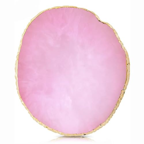 2Pcs Heart-Shaped Resin Nail Art Palette, Gold Edge Round Makeup Mixing Palette, Nail Polish Plate, Makeup,Nail Art Display Board Makeup Plate Cosmetic Mixing Tools Makeup Palettes,Makeup Palettes