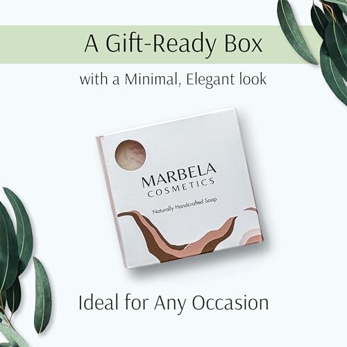 Marbela Cosmetics Peach Gardenia Handmade Soap Bar - Made in USA, Vegan Friendly, Palm Oil Free, Natural Bar Soap - Gentle Face & Body Soap for Daily Skin Care, Moisturizing & Nourishing - 3.5 oz