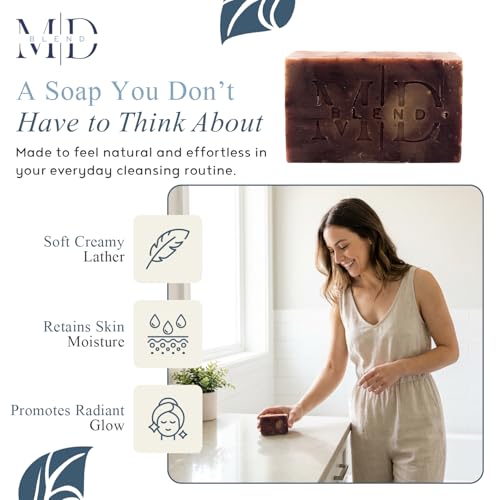 Switch2Pure Nourishing Soap Bar for Sensitive Skin with Jojoba, Avocado & Rose Hips | Clay & Herbal Infused Organic Bar Soap for Radiant Skin Full Size 4 Oz