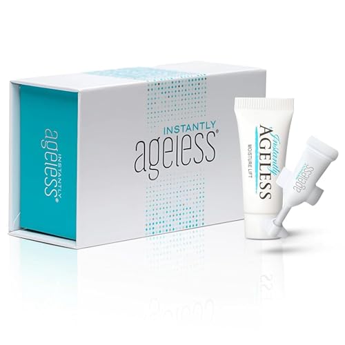 Instantly Ageless - Instant Face Lift Cream - Skin Care for Anti Aging Face Cream & Moisturizer with Vitamin C - Wrinkle Tightener - Instant Under Eye Bags Remover - Facelift in a Box of 25 Vials