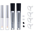 Empty Eyelash Mascara Tube and Eyeliner Wand, 8ml Mascara Tube Wand Eyelash Container Bottle, 7ml Empty and Eyeliner Tubes Transparent 4 Packs with Rubber Inserts, Funnels for DIY Castor Oil