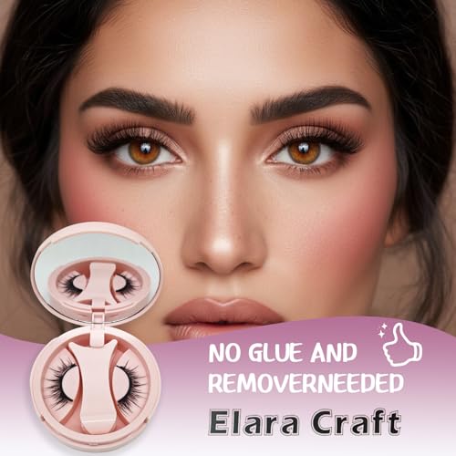 Magnetic Eyelashes With Applicator,No Glue Needed Soft Lashes Kit,Reusable Magnetic Eyelashes Natural Look(L02)