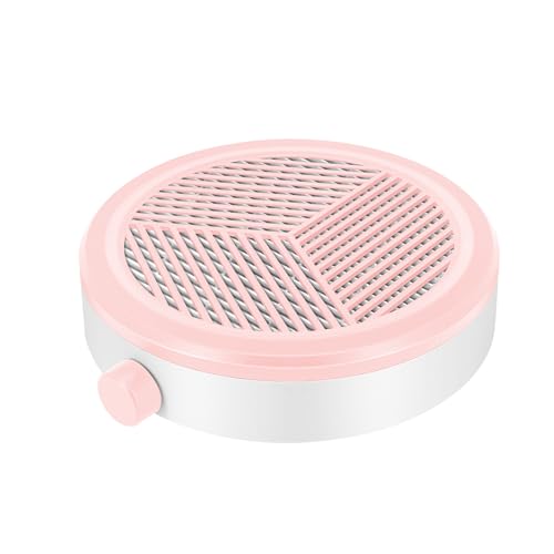 AONOLOVO Nail Dust Collector, Adjustable Suction Powerful Compact Nail Fan Dust Collector Manicure Vacuum Cleaner Extractor Fan Women Home Use Acrylic Dip Powder, Low Noise, Pink