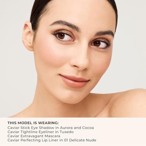Laura Mercier Caviar Extravagant Mascara Volume and Length, 3X Curl and Lift, 24HR Buildable Wear, Promotes Stronger, Healthier Lashes, Intense Black, Smudge- & Transfer-Proof