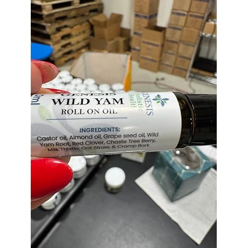Genesis Wild Yam Root Roll On 10ml ? Organic Wild Yam Root Oil for Women with Chaste Tree, Red Clover & Natural Botanicals ? Non-Scented Topical Wellness Support ? Made in the USA