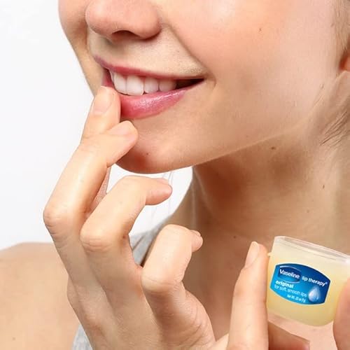 Vaseline Lip Therapy Original + Vitamin E, Mini 2-Packs (6 Jars) ? Fragrance-Free Lip Balm, Moisturizer for Soft, Smooth & Glossy Lips, 0.25 Oz Ea