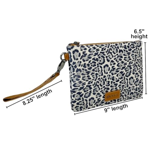 Myra Bag Western Makeup Bag for Women - Travel Cosmetic Pouch Handbag - Leopard