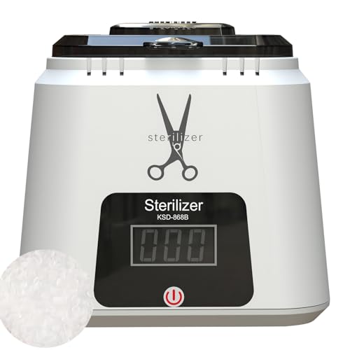 Nail Tool Sterilizer High-Temperature Nail Sterilizer Portable For Metal Nail Art Tools Dental Tool Sterilizer with Glass Beads Sterilizer High Temperature For Manicure Salon