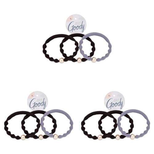 Goody Ouchless Forever Elastics - 3 Count, Winter Solstice Collection - Pain-Free Hair Accessories for Men, Women, Boys & Girls to Style With Ease and Keep Hair Secured