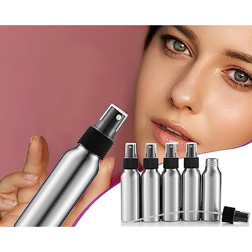 Tessco 2.7oz/ 80ml Aluminum Fine Mist Spray Bottles Reusable Metal Atomizer Bottles Fine Mist Sprayer Essential Oil Storage with Black Pump for Travel Cosmetic Perfume Toner Face Spray(30 Pcs)