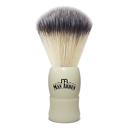 Man Arden Royal White Premium Shaving Brush With Ultra Soft & Absorbent Bristles & Long Handle | Cruelty Free | For A Smooth Shave