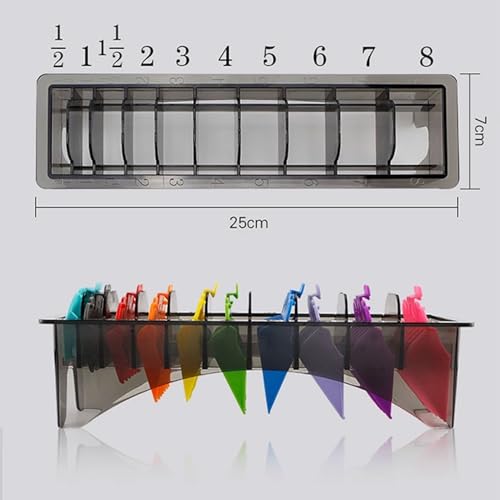 10 Slot Clipper Comb Holder, Plastic Storage Case Organizer for Electric Clippers,Black for Barbershop Salon Professionals"