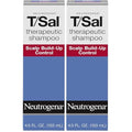 Neutrogena T/Sal Therapeutic Dandruff Shampoo, Scalp Build-Up Control, 3% Salicylic Acid,Psoriasis Treatment, Seborrheic Dermatitis Shampoo, Clears Flakes, Fragrance Free, 4.5 fl oz (Pack of 2)