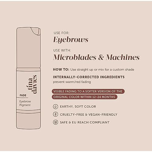 Tina Davies FADE Eyebrow Pigments, Medium Neutral Brown 15ml