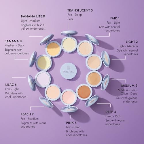 The Beauty Crop PoreFilter Pressed Powder - Blurs Pores & Controls Shine - Light Shade - 0.34 oz
