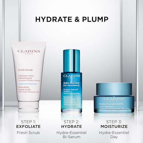 Clarins Fresh Scrub | Award-Winning | Refreshing, Cream-Gel Face Scrub With Natural Beads | Gently Exfoliates, Refreshes and Hydrates | Paraben-Free | SLS -Free | Mineral Oil Free | All Skin Types