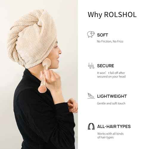 Extra Large 4 Pack Microfiber Hair Towel Wrap for Women Super Absorbent & Quick Dry Hair Drying Towels with Button, Hair Turbans for Curly Hair Long & Short Hair - Anti-Frizz (green pinstripe)