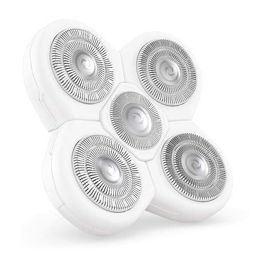 Freebird FlexSeries BodySmooth Rotary Blade Refill for Women - Gentle Shave for Sensitive Skin, 5 Contouring Heads, Mess-Free Cleanup