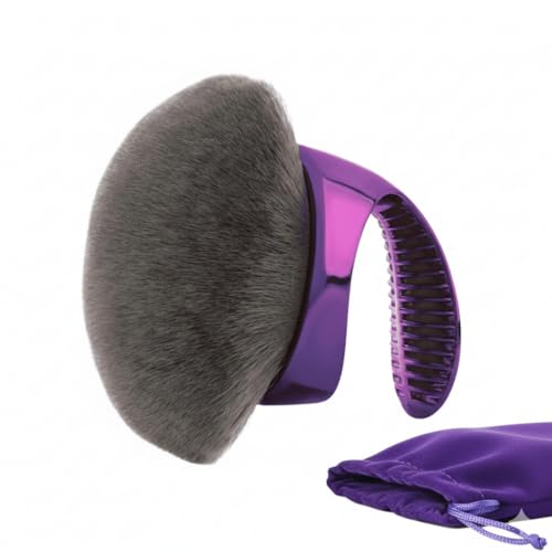 Body Makeup Brush ? Extra Large Kabuki Applicator for Self Tanner, Bronzer & Foundation ? Flawless, Streak-Free Airbrushed Finish ? Vegan, Charcoal-Infused Bristles