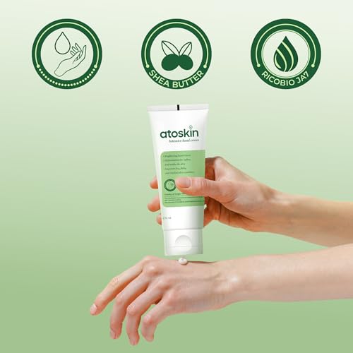 Atoskin Intensive Hand Cream ? Deep Moisturizing & Brightening for Dry, Cracked, Aging Hands ? Non-Corticoid Formula (2.12oz)