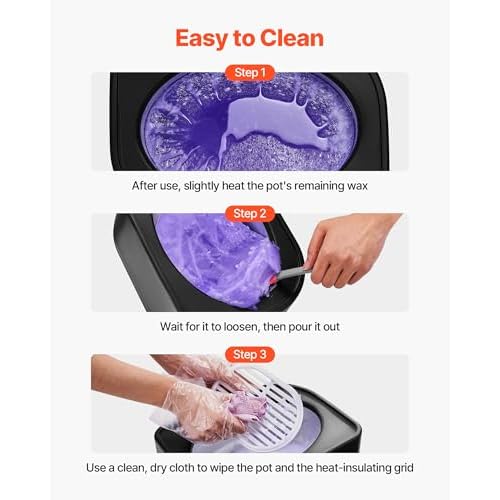 VEVOR Paraffin Wax Machine for Hands and Feet, 3500ML Professional Paraffin Wax Warmer, 113¢µ-167¢µ Digital Display Paraffin Bath Moisturizing Kit with Timer for Skin Hydration, Home Spa, Beauty Salons