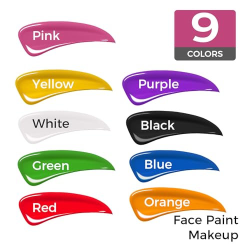 Yellow Face Body Paint,Water Based Face Painting Special Effects For SFX Cosplay Costumes Art Theater Halloween Makeup