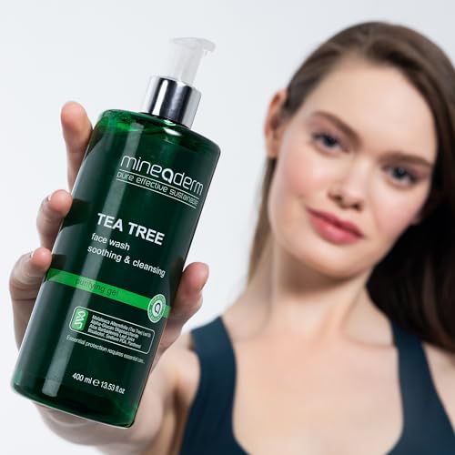 Tea Tree Face Wash for Acne-Prone & Oily Skin ? Purifying Facial Cleanser with Aloe Vera, Panthenol & Bisabolol ? Gentle Daily Gel Cleanser ? 13.53 fl oz