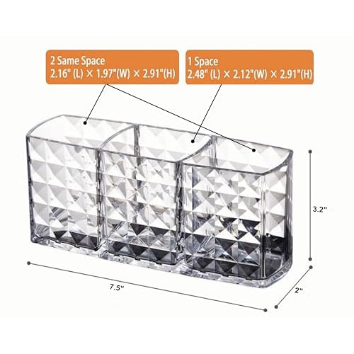 Bling Sparkling rhinestone Five-Piece Makeup Brush Set-Complete Beauty Tool Kit for Flawless Makeup Application (Silver)