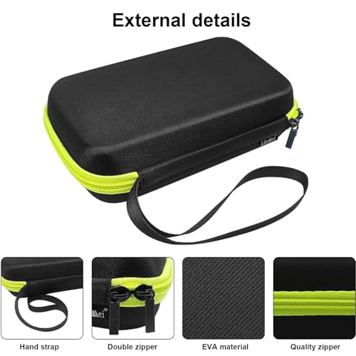 LinMei Hard Travel Case for Electric Trimmers & Shavers - Protective Organizer Compatible with QP27XX, QP28XX and QP6XXX - EVA Shell with Accessory Pocket - Black (Case Only)