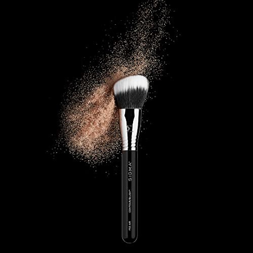 Sigma Beauty F53 Air Contour and Blush Brush ? Angled Makeup Brush for Blush & Bronzer, Perfect for Sheer to Medium Coverage, Professional, Streak-Free Application (1 Brush)
