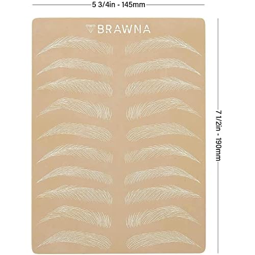 6 pcs Microblading Practice Skin - Inkless Double Sided Practice Skin For Eyebrow Tattoos - Fake Skin Sheets - Microblading Supplies - Microshading Kit - PMU Supply