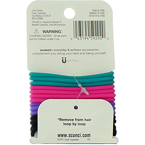 Scunci No-slip Grip Evolution Jelly Ponytailers, 14-Count, Colors may vary