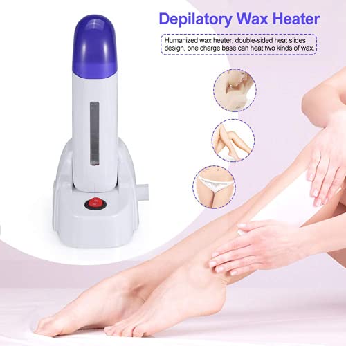 Nynelly Portable Single Depilatory Roll on Wax Warmer with Heater Base for Women Men Hair leg,Armpit,Bikini
