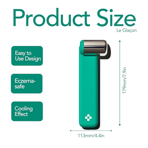 Dor? - Le Gla?on Facial Ice Roller for Puffiness, Wrinkles & Redness | Face Roller for Women & Men | Skin Care Tools for Lymphatic Drainage & Tightening | Gua Sha Ice Roller Alternative for Self-Care