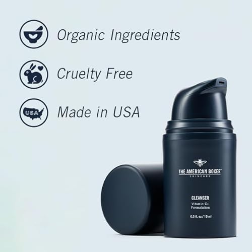 Mens Daily Face Wash Cleanser, Deep Cleaning, Does Not Strip Skin, Gets Rid of Grime, Beats Breakouts, Refreshing Skin Hydration, Facial Cleanser for Men, For All Skin Types