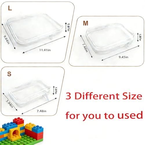 3PCS Clear Hard Shell Zipper Case,Zipper Pouches Hard Shell,Clear Toiletry Bag,Travel Makeup Bag Organizer,Toy Storage Containers,Hard Shell Plastic Case,Portable Transparent Diaper Organizers(White)