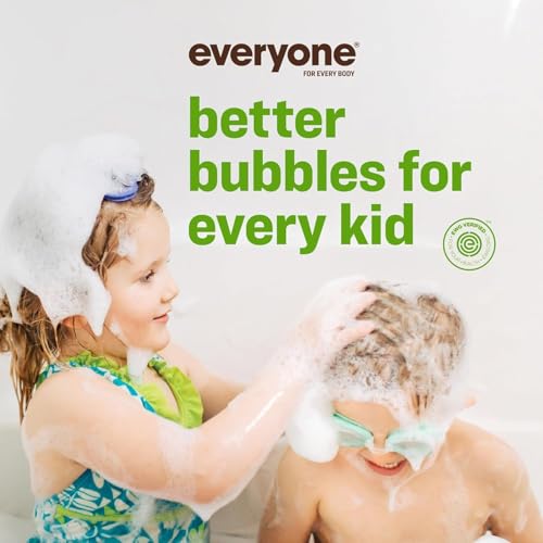 Everyone 3-in-1 Kids Soap, Body Wash, Bubble Bath, Shampoo, 32 Ounce (Pack of 4), Tropical Coconut, Coconut Cleanser with Plant Extracts and Pure Essential Oils