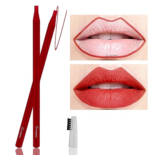 Guapa 6pcs Microblading Brow Mapping Pencil Professional Eyebrow Design Perfect for Pre Drew Brow Hairstrokes Lines (Red)