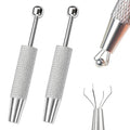Piercing Ball Grabber,2 PCS Piercing Removal Tool,4-Claw Diamond Tweezers for Easy Jewelry Changing,Stainless Steel Gem Pickup Tool,Earring Pearl Grabber