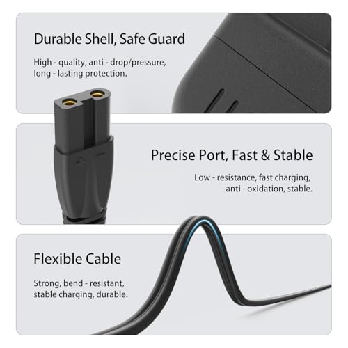 Charger for oneisall Low Noise Dog Clippers, Replacement Charger Cord Compatible with SUPRENT Hair Clippers, Pet Hair Clipper Shaver Charging Cable