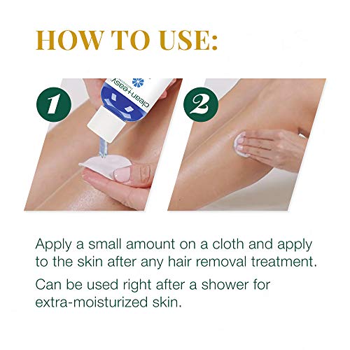 Clean + Easy Post Waxing Treatment, Azulene Oil ? for Sensitive Skin, Soothes Irritation & Removes Wax Residue After Hair Removal, After Wax Care, 2 oz