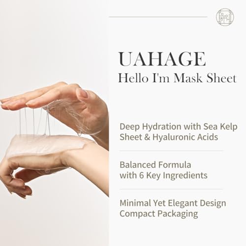 Hello I¡¯m Mask Sheet ? Deep Hydration, Vegan Korean Skincare with 10 Hyaluronic Acids, Resurrection Plant, Panthenol, Allantoin, Jojoba Seed Oil, Arginine (25ml x 5 Sheets / 0.85 fl.oz each)
