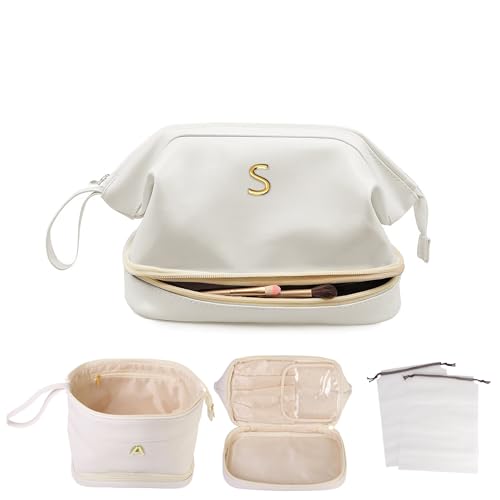 Initial Makeup Bags + Initial Overnight Bag, Gift for Her