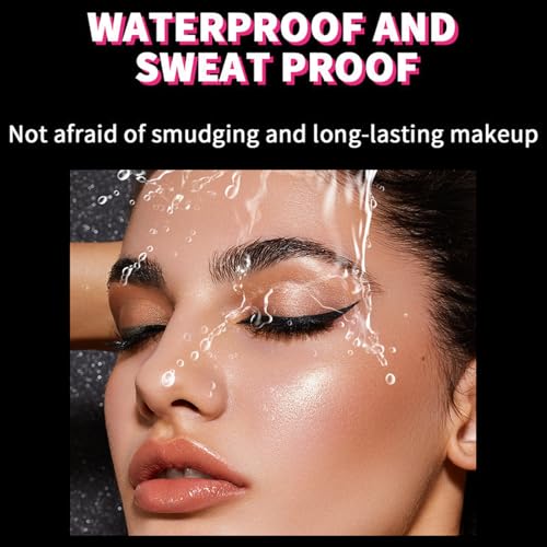 12 Pcs Black Eyeliner Pen, Long-Wearing & Waterproof Eyeliner, Quick-Drying Liquid Eye Liner, Smudge-Resistant Black Eye Liner for All Skin Tones, Highly-Pigmented Eye Makeup