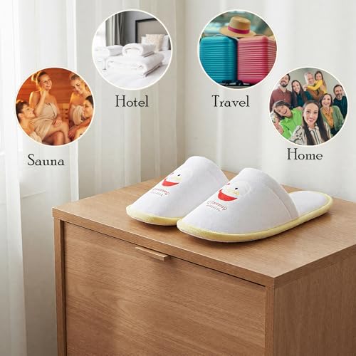 Shihanee 36 Pairs Christmas Disposable Slippers Bulk Guests Hotel Spa House Slippers Non-slip Disposable Washable Reusable for Men Women Adult Indoor Bathroom Hotel Bride