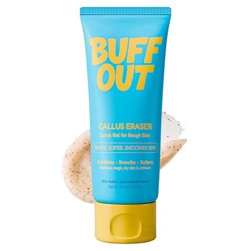 BUFFOUT Callus Eraser Exfoliating Gel ? Body Care Exfoliator Scrub & Exfoliant for Feet, Heels, Elbows & Knees ? Dead Skin Care with Perlite & Apricot Seed Powder