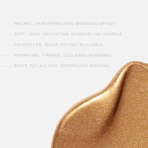 Hampton Sun Bronze-On Shimmer Body Luster | Instant Skin Perfecting Bronzing Gel?e | Smooth, Radiant Finish | Deeply Hydrating and Firming | Blurs Over Skin Imperfections | Micro-Fine Golden Shimmer