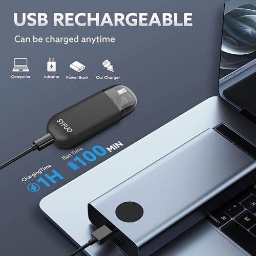 Nose Hair Trimmer for Men,Portable Painless Ear and Nose Hair Trimmer USB Rechargeable, 9000 RPM,360¡Æ Rotating Waterproof Dual Edge Blades Nose Trimmer Women (Black)